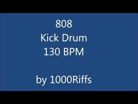808 Kick Bass Drum 130 BPM - Beats Per Minute