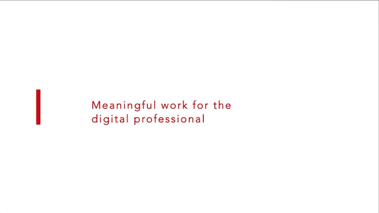 Meaningful work for the digital professional accountant