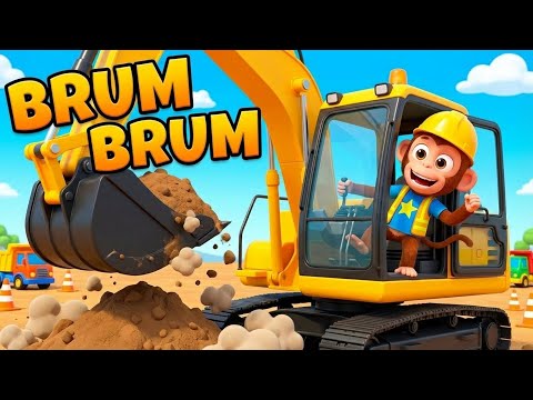 Der Bagger Song 🚜 Brumm Brumm! MonkeyPOP auf der Baustelle | Kinderlieder