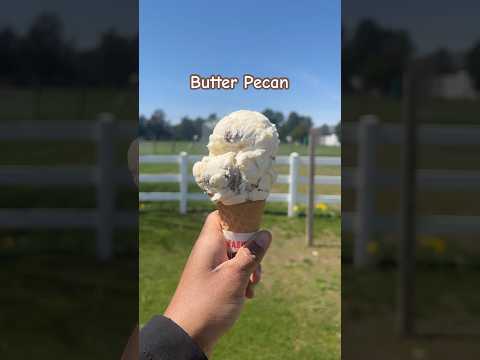 Butter pecan ice cream from Crescent Ridge Farm in Sharon, MA #waffleicecream #shortfoodvideo #short