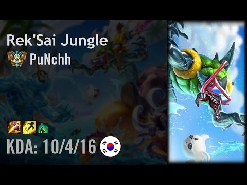 Rek'Sai Jungle vs Kindred - PuNchh - KR Challenger Patch 6.13
