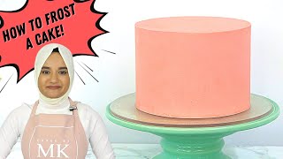 FULL BEGINNERS GUIDE on how to frost your first LAYER CAKE! Smooth sides and sharp edges