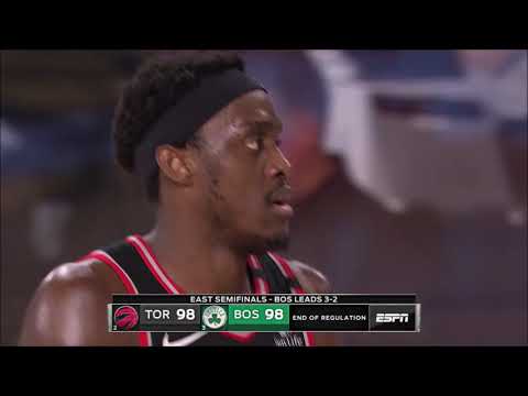 Siakam nearly banks in the game winning three