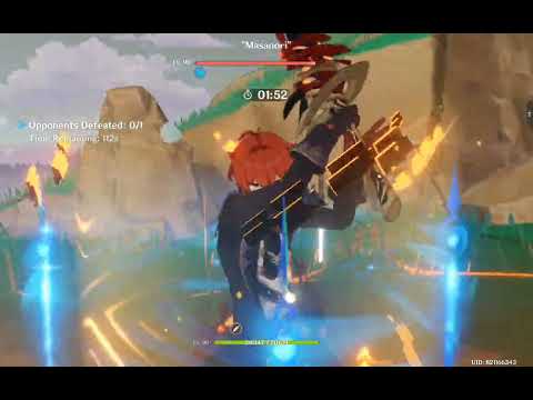 DILUC redhorn 100 crit rate Showcase