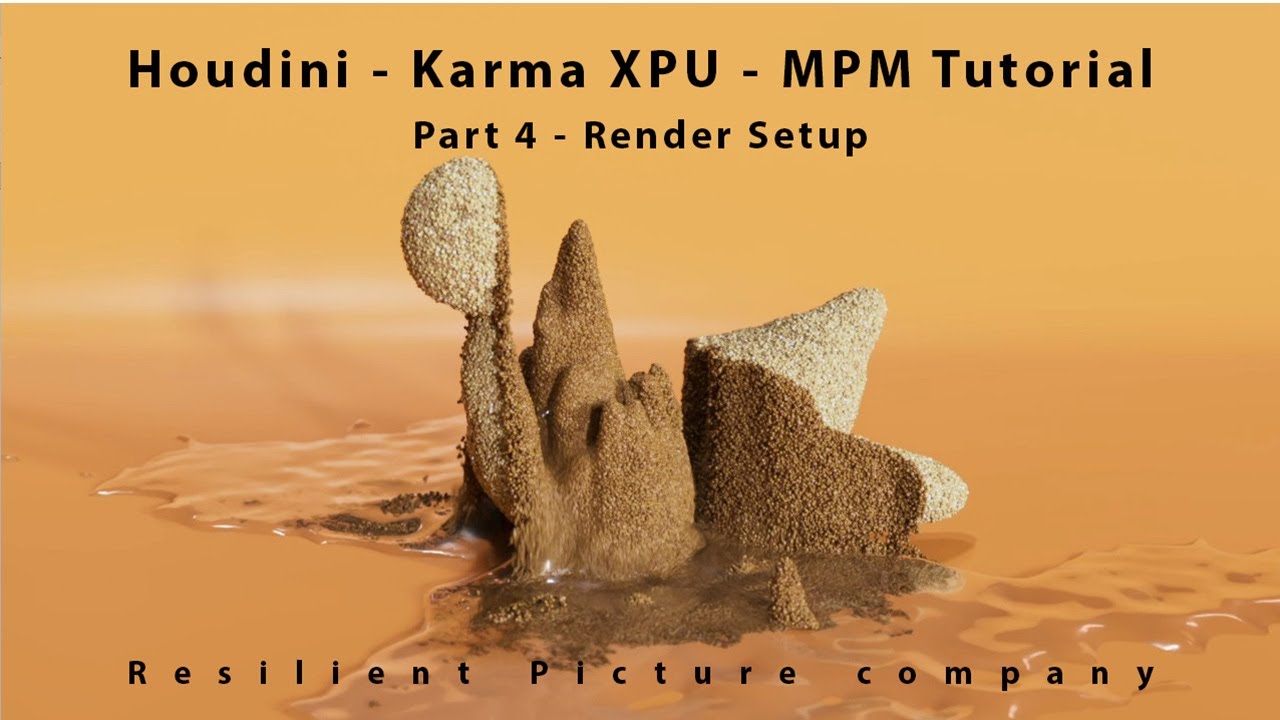 Houdini - Karma XPU - MPM Tutorial - Part 4 - Render Setup