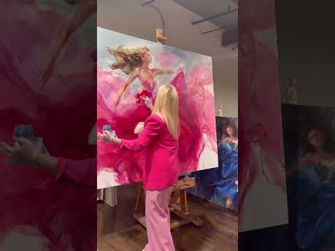 Like a Red Sirene! The process of painting one of the largest scale painting in my studio.