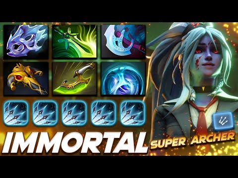Drow Ranger Immortal Rank SUPER ARCHER - Dota 2 Pro Gameplay [Watch & Learn]