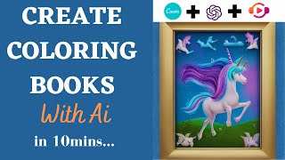 How to Create KDP Coloring Book with Chat GPT, Canva, and Prodia in 10 Minutes.