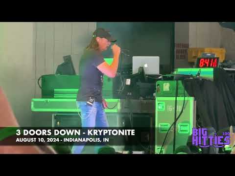 3 Doors Down performs "Kryptonite" in Noblesville, IN on August 10, 2024