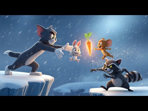Baby Bunny Trapped in Snowstorm — Tom & Jerry’s Last-Minute Rescue
