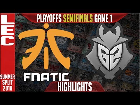 FNC vs G2 Highlights Game 1 | LEC Summeer 2019 Playoffs Semi finals | Fnatic vs G2 Esports