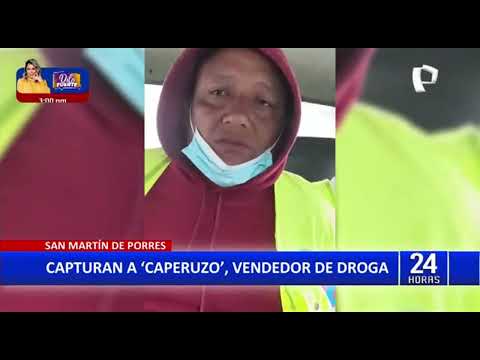SMP: Detienen en plena flagrancia a vendedor de drogas conocido como 'Caperuzo'