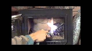 How I burn wet frozen green unseasoned fire wood in my stove