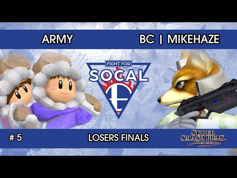 Fight For SoCal 5 - ARMY (Ice Climbers) VS beastcoast | MikeHaze (Fox) - SSBM - Losers Finals