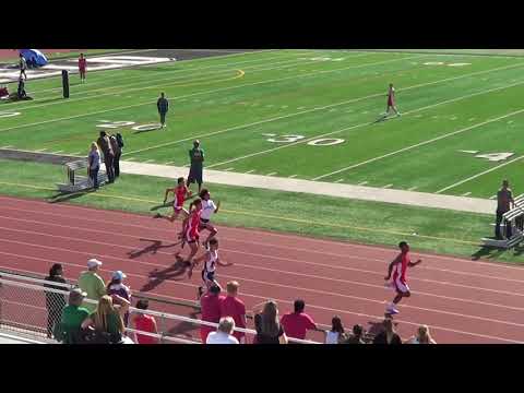 FSB 100m Heat 4 at Sunset League Prelims 4-27-18 - Los Alamitos Boys