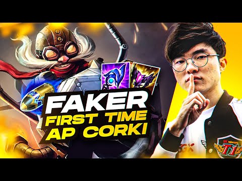 FAKER plays AP 1-SHOT-CORKI for the FIRST TIME! *NEW BUILD???*