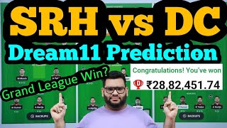 SRH vs DC Dream11 Prediction|SRH vs DC Dream11|SRH vs DC Dream11 Team Today|