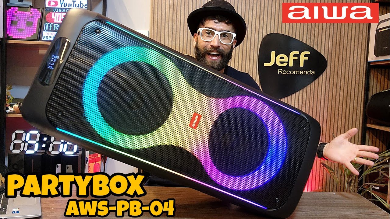 Caixa de som AIWA PARTYBOX AWS-PB-04 260W RMS: Que SURPRESA BOA! (Unboxing/Análise)