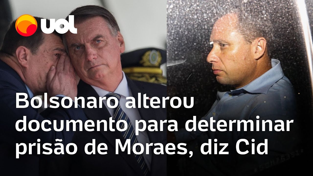Bolsonaro alterou documento para determinar prisão de Alexandre de Moraes, diz Mauro Cid em delação