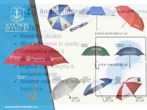 Two Fold Auto Umbrella Mono Colour