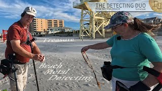 Windy Metal Detecting New Smyrna Beach Florida | The Detecting Duo S03E31