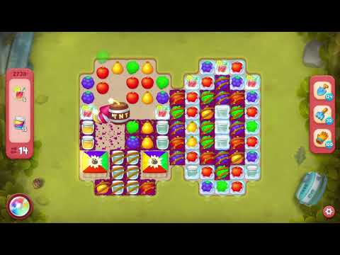 Gardenscapes 2738 Hard Level - 15 moves - NO BooSTERS