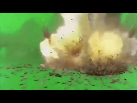 Missile attack green screen