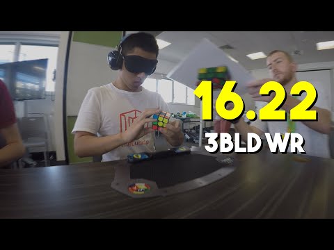 Rubik's Cube Blindfolded World Record - 16.22 seconds (Former)