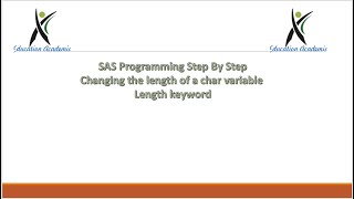 SAS Programming StepByStep Changing the length of a char variable-Length keyword