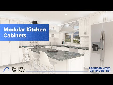 How to Design a Kitchen Quickly Using the Parametric  Modular Kitchen Cabinets in Archicad