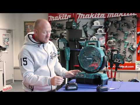 Makita CF001GZ Ventiliatorius XGT, 40V Max, 235mm su automatinio sukiojimo funkcija, "Z" versija - komplektuojamas be akumuliatoriaus ir kroviklio video