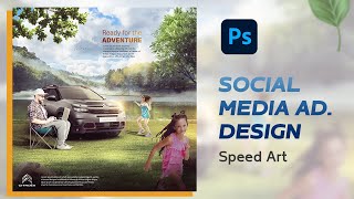 car automotive social media ad design | speed art