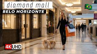 🇧🇷 Inside Belo Horizonte’s Luxury Mall — DiamondMall Walk 【 4K UHD 】