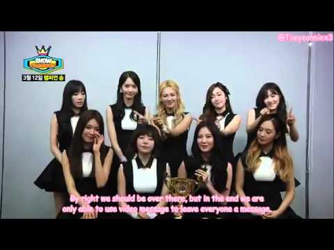 140507 SNSD Wins   MBC Music Show Champion Winning Speech