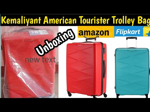 Strong black american tourister kamiliant trolley bag, size:...