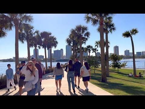 The Sunshine City : St. Petersburg, Florida Downtown Walk in March 2023