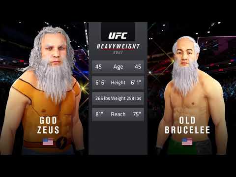 God Zeus vs. Old Bruce Lee - EA sports UFC 4