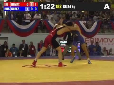 Taleb Nematpour (Iran) vs Zaur Karezhev (Russia) 84kg 2012 Greco Roman World Cup
