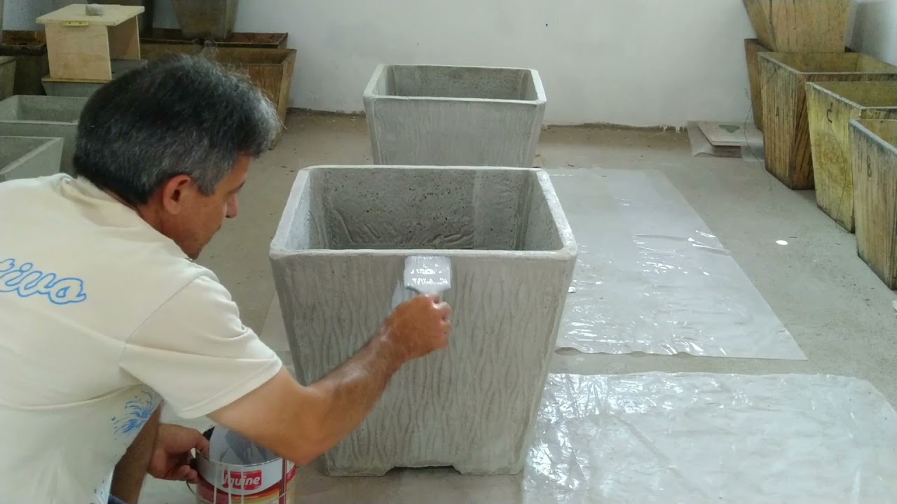 Como pintar o vaso de cimento - Artes Antônio Carlos