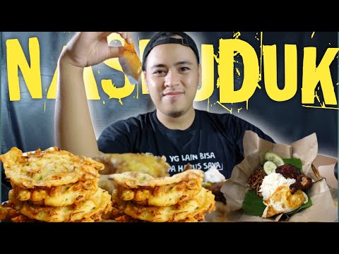 Mukbang nasi uduk betawi pakai bala bala