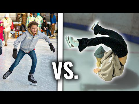 OTHERS VS. ME IN THE ICE Rink 😂🥶 with my FRIEND - Itsmisabell