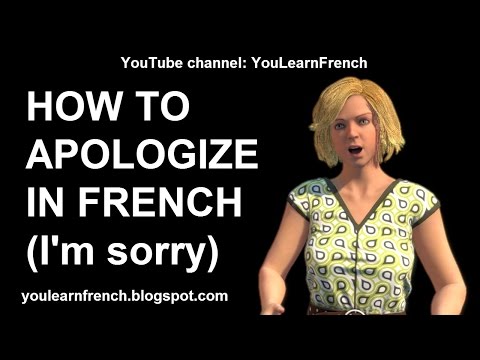 French Lesson 204 - How to APOLOGIZE in French SORRY APOLOGY Expressions Phrases