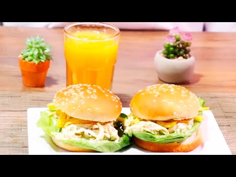 como preparar sándwich de pollo receta fácil y rápido| a cocinar
