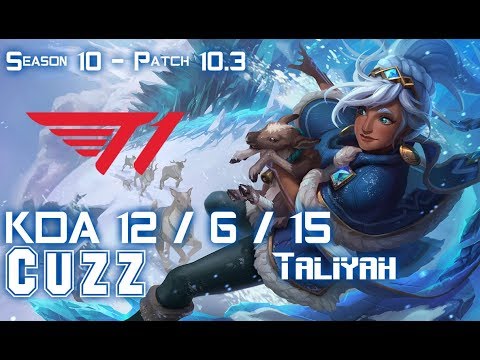T1 Cuzz TALIYAH vs LEE SIN Jungle - Patch 10.3 KR Ranked