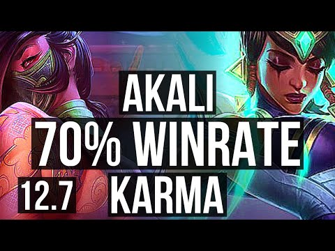 AKALI vs KARMA (MID) | 11 solo kills, 70% winrate | EUW Grandmaster | 12.7