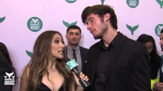 Interview with Brandon Calvillo on the teal carpet of the 8th Annual Shorty Awards video