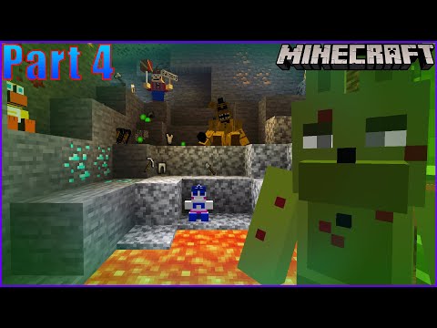 Minecraft FNAF Multiplayer Survival | A Diamond Disaster & Springtrap Kidnapped Me! [Part 4]