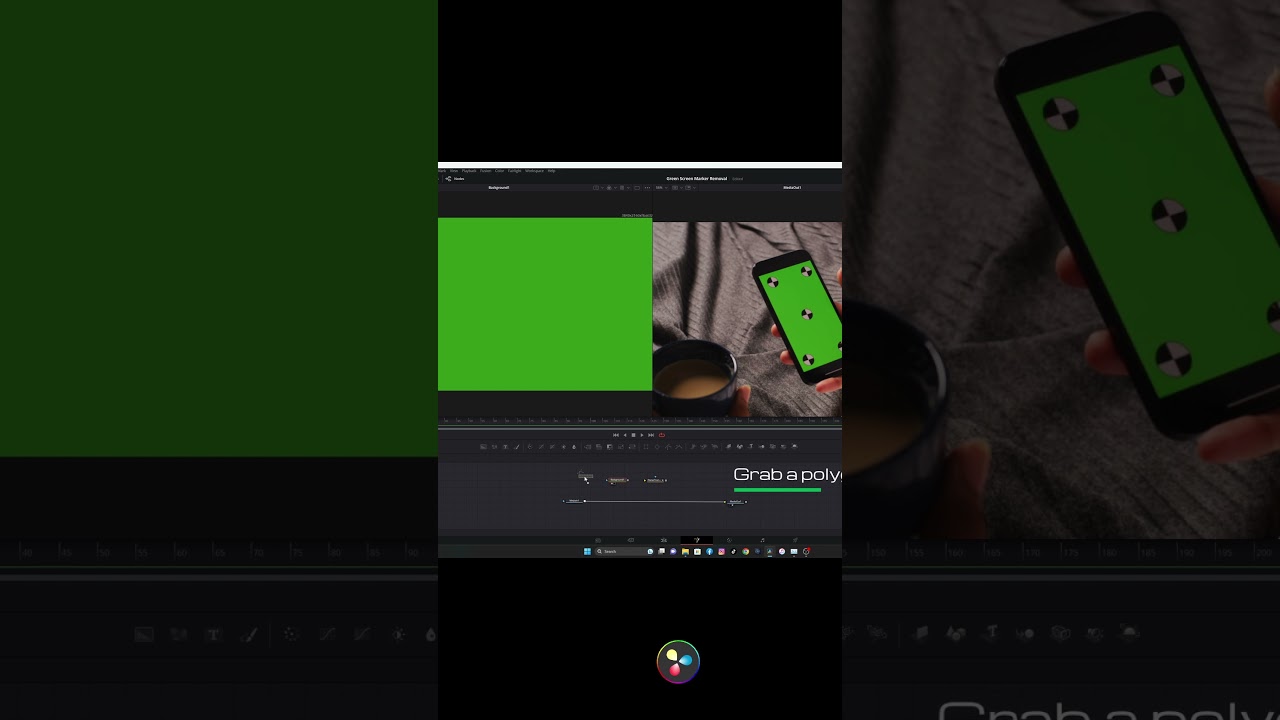 Tracking Marker Removal from green screen Davinci Resolve 18 (part 1)
