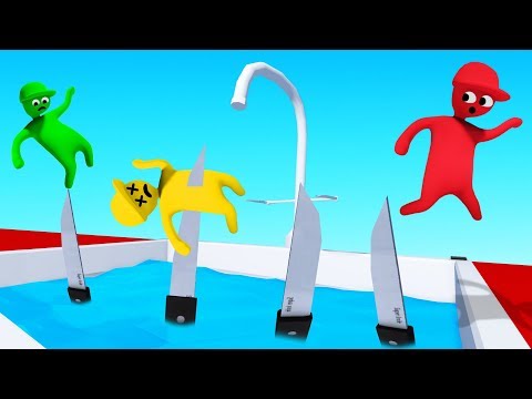 Beat The KNIFE PARKOUR To WIN! (Human Fall Flat)