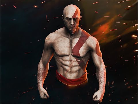 God of War Kratos zbrush sculpt and photoshop compisiting